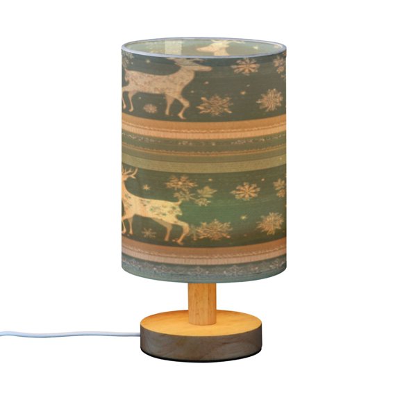BZSMCE Decor Bedside Table Lamp Glacial Ornaments Printed