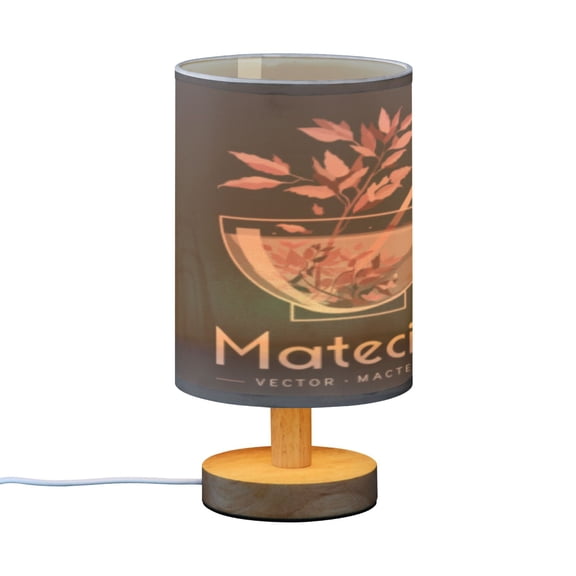 BZSMCE Decor Bedside Table Lamp Herbal Tea Printed