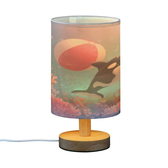 BZSMCE Decor Bedside Table Lamp Orca Beach Ball Printed