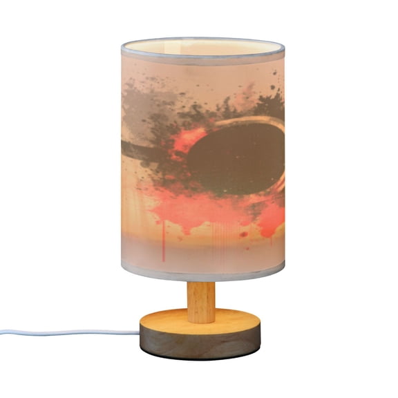 BZSMCE Decor Bedside Table Lamp Pink Eclipse Printed