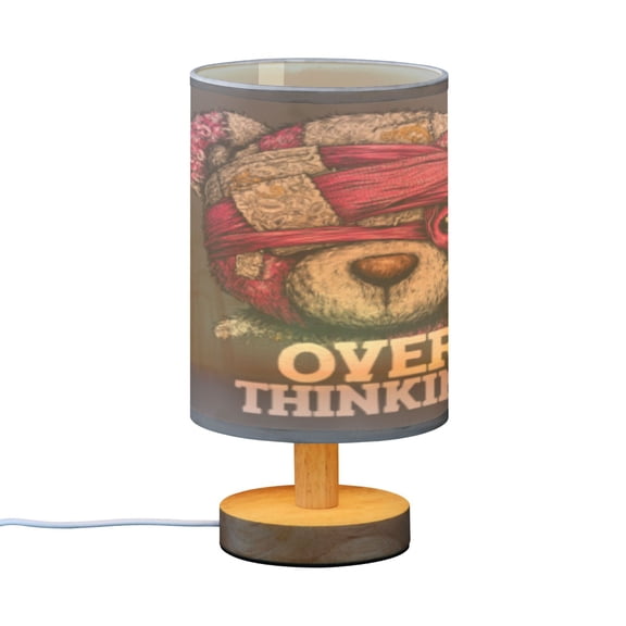 BZSMCE Decor Bedside Table Lamp Sleepy Eye Bear Printed