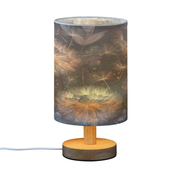 BZSMCE Decor Bedside Table Lamp Starry Dandelion Dance Printed