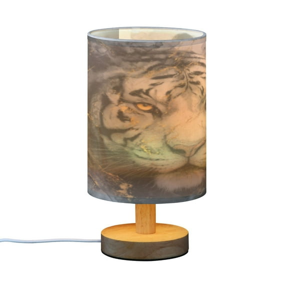 BZSMCE Decor Bedside Table Lamp Storm Tiger Printed