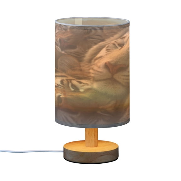 BZSMCE Decor Bedside Table Lamp Tiger Flock Printed