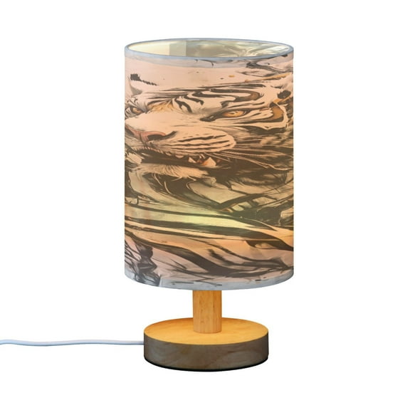 BZSMCE Decor Bedside Table Lamp Tiger Rising Printed