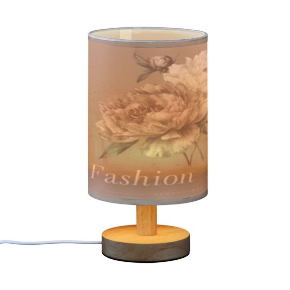 BZSMCE Decor Bedside Table Lamp Timeless Peony Fashion Printed
