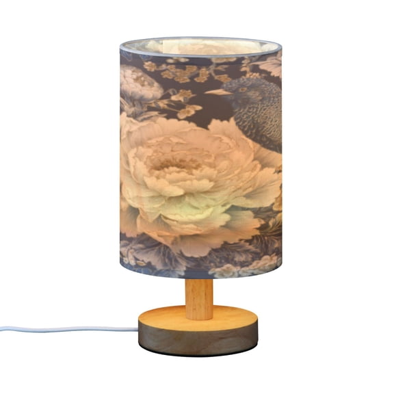 BZSMCE Decor Bedside Table Lamp Velvet Bloom Printed