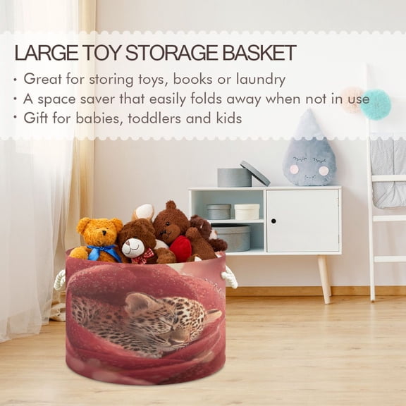 BZSMCE Decorative Storage Open Bins 20x14in In Blossom Hideaway Printed