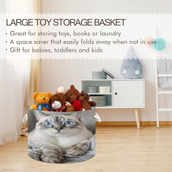 BZSMCE Decorative Storage Open Bins 20x14in In Nap Queen Printed