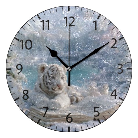BZSMCE Decorative Wall Clock Size:25cm Cozy Book Cub Pattern
