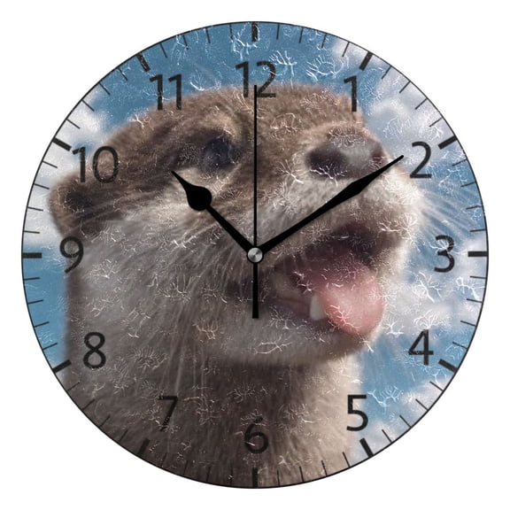 BZSMCE Decorative Wall Clock Size:25cm Grin in Cloudy Skies Pattern