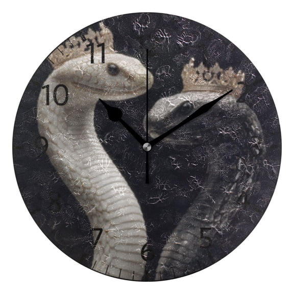 BZSMCE Decorative Wall Clock Size：25cm Royal Serpents Pattern