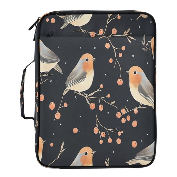 BZSMCE Digital Birds Pattern Pattern Water-Resistant Filing Folder Binder Organizer Keeper 1.2 Inch 3-Ring 7-Pocket Expanding File