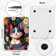 BZSMCE Digital Food Scale Kitchen Scales Creatively Colorful Cat Surrounded by Flowers Pattern Baking Cooking Keto and Meal Prep, with LCD Display