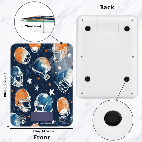 BZSMCE Digital Food Scale Kitchen Scales Creatively Starry Helmet Showdown Pattern Baking Cooking Keto and Meal Prep, with LCD Display