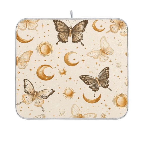 BZSMCE Dish Drying Mat Butterfly Pattern Design Drying Mats