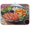 thumbnail image 1 of BZSMCE Dish Drying Mat Fish Salad Design Drying Mats, 1 of 8