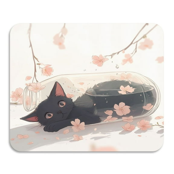 BZSMCE Dish Drying Mats Diatom Cat in Bloom Creativity Pattern Mud Drain Pad
