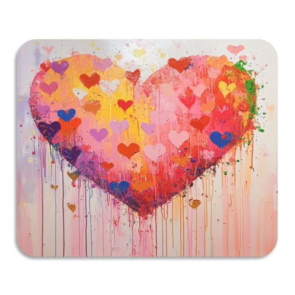 BZSMCE Dish Drying Mats Diatom Colorful Heartfelt Vibrance Creativity Pattern Mud Drain Pad