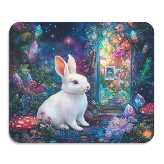 BZSMCE Dish Drying Mats Diatom Enchanted Garden Rabbit Creativity Pattern Mud Drain Pad