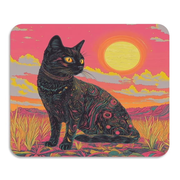 BZSMCE Dish Drying Mats Diatom Enchanted Sunlit Cat Creativity Pattern Mud Drain Pad