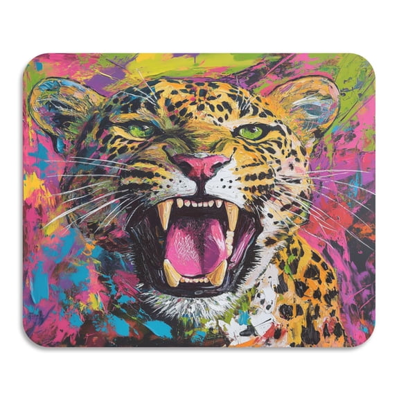 BZSMCE Dish Drying Mats Diatom Fierce Feline Roar Creativity Pattern Mud Drain Pad