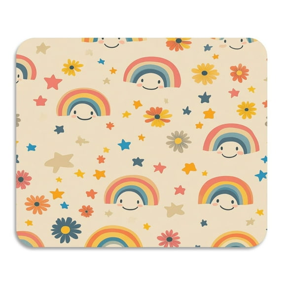 BZSMCE Dish Drying Mats Diatom Joyful Rainbows Creativity Pattern Mud Drain Pad