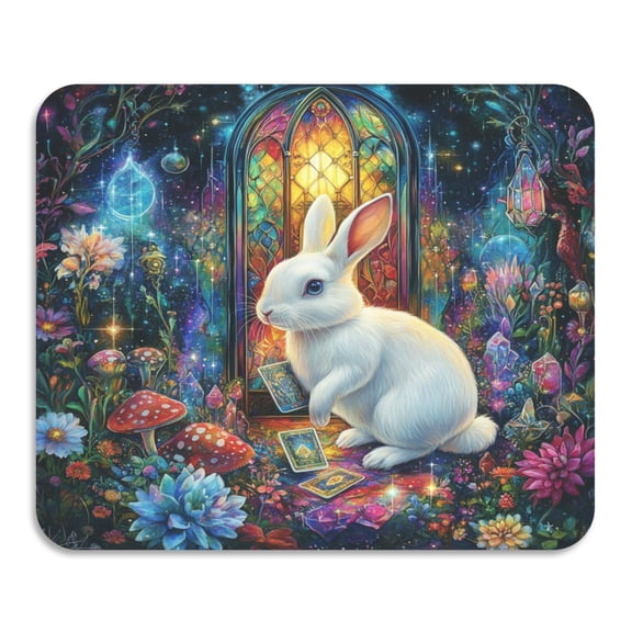 BZSMCE Dish Drying Mats Diatom Mystical Garden Rabbit Creativity Pattern Mud Drain Pad
