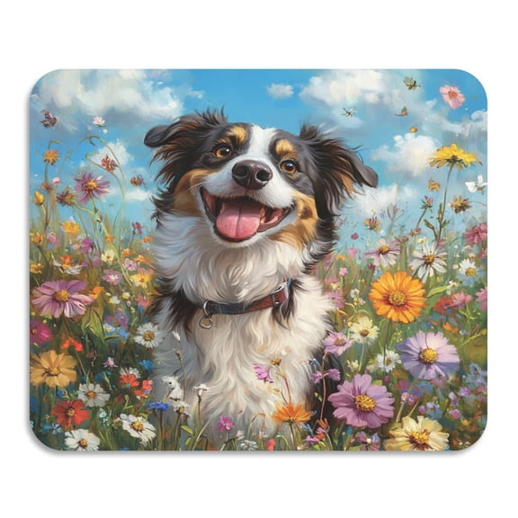 BZSMCE Dish Drying Mats Diatom Oyful Pup in A Flower Field Creativity Pattern Mud Drain Pad