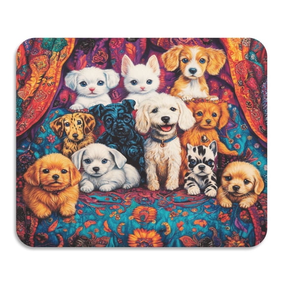 BZSMCE Dish Drying Mats Diatom Puppy Parade Creativity Pattern Mud Drain Pad