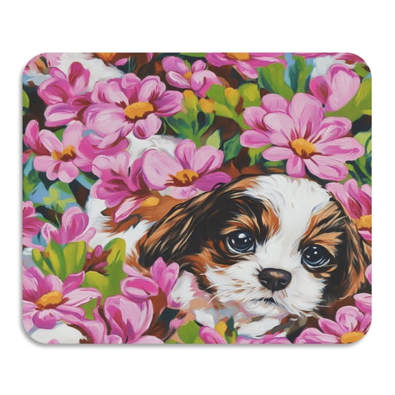 BZSMCE Dish Drying Mats Diatom Puppy in Bloom Creativity Pattern Mud Drain Pad