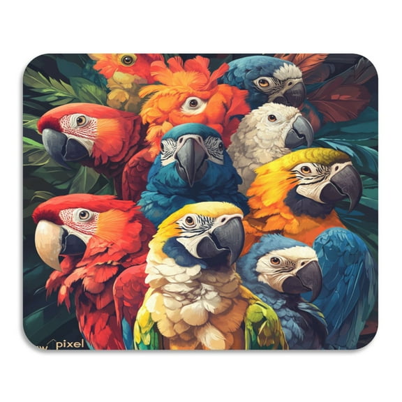 BZSMCE Dish Drying Mats Diatom Rainbow Of Parrots Creativity Pattern Mud Drain Pad