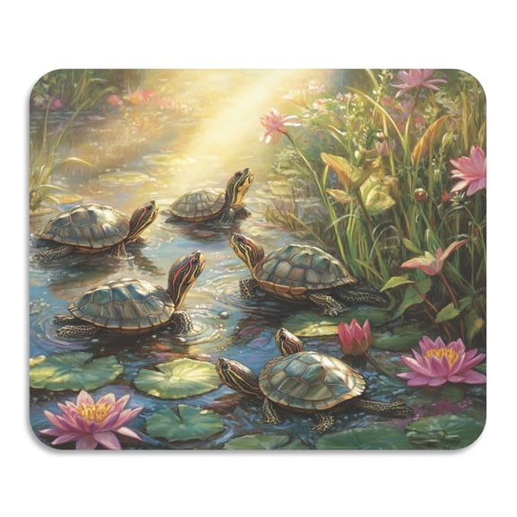 BZSMCE Dish Drying Mats Diatom Sunlit Turtle Gathering Creativity Pattern Mud Drain Pad