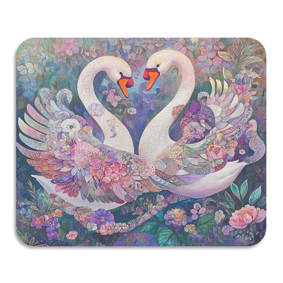BZSMCE Dish Drying Mats Diatom Swan Love in Bloom Creativity Pattern Mud Drain Pad