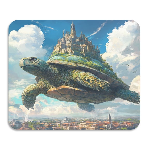 BZSMCE Dish Drying Mats Diatom Turtle Castle in The Sky Creativity Pattern Mud Drain Pad