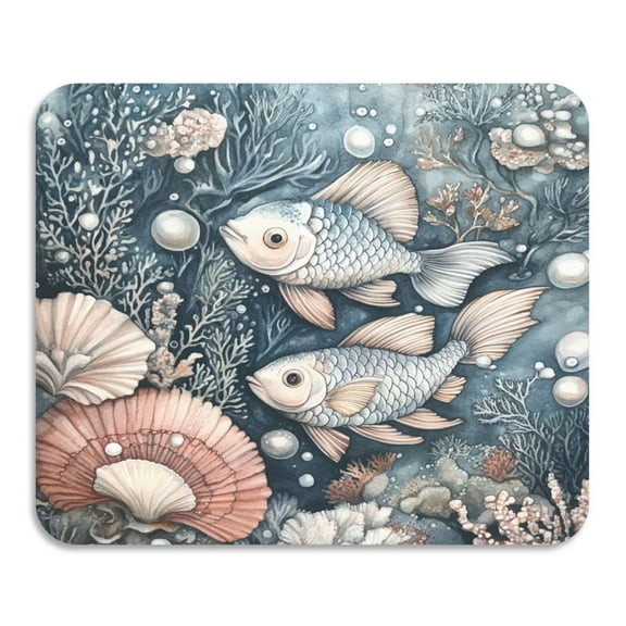BZSMCE Dish Drying Mats Diatom Underwater Treasures: Golden Fish Creativity Pattern Mud Drain Pad