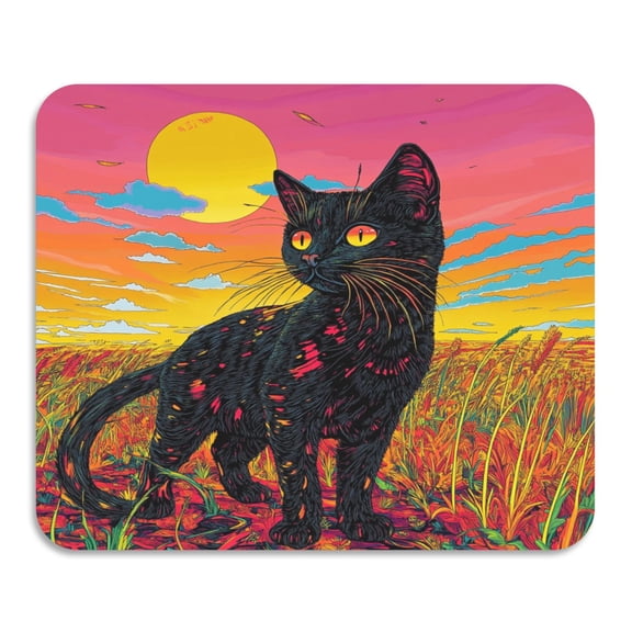 BZSMCE Dish Drying Mats Diatom Vibrant Feline Dreams Creativity Pattern Mud Drain Pad