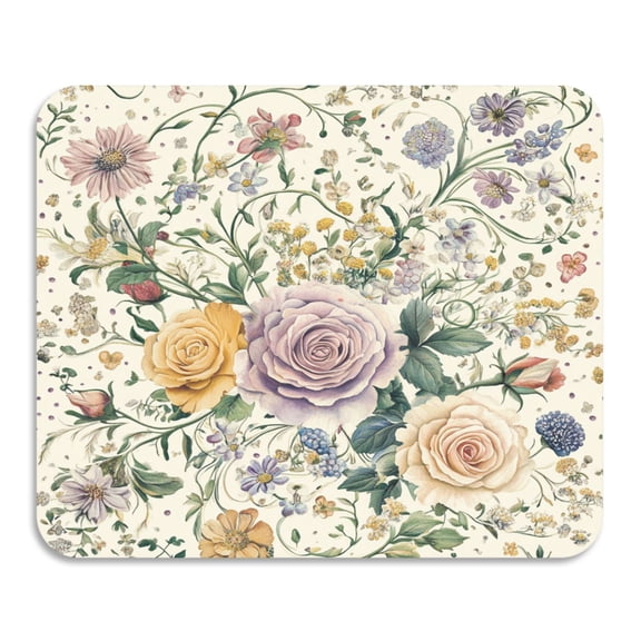 BZSMCE Dish Drying Mats Diatom Whimsical Garden: Pastel Floral Design Creativity Pattern Mud Drain Pad