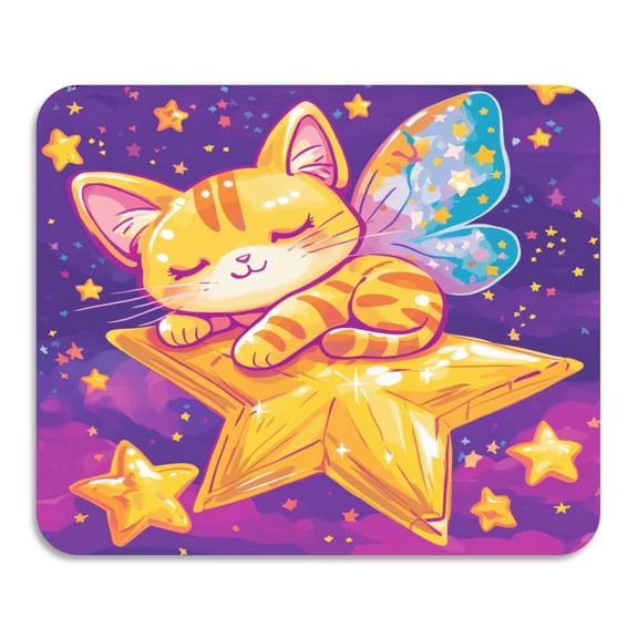 BZSMCE Dish Drying Mats Diatom Whimsical Winged Whiskers Creativity Pattern Mud Drain Pad