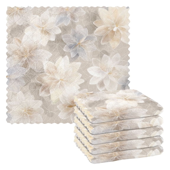BZSMCE Dish Towels Reuseable Cleaning Cloths 6-pack In Ethereal Bloom Tapestry Pattern