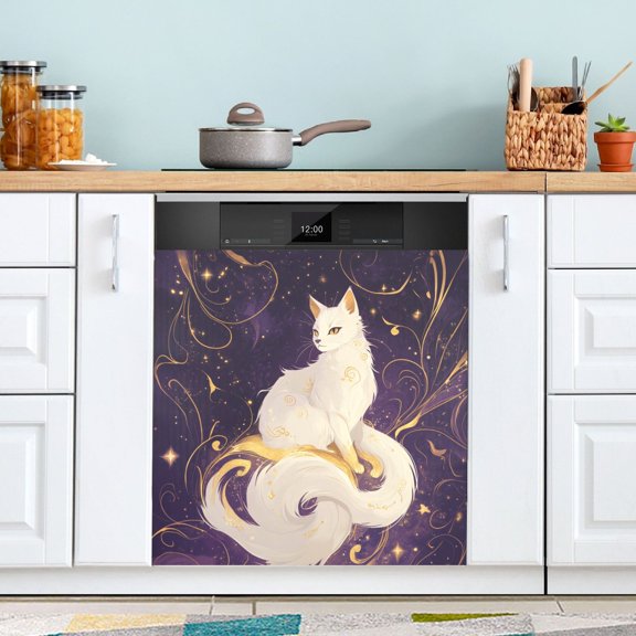 BZSMCE Dishwasher Magnet Cover Magnetic Sticker Creatively Galactic Dreams Printed 23"x26"