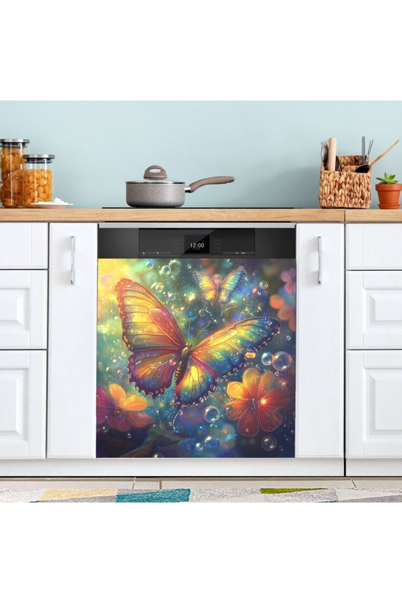 Dishwasher Magnet Cover Magnetic Sticker Creatively Radiant Reflections Printed 23"x26"