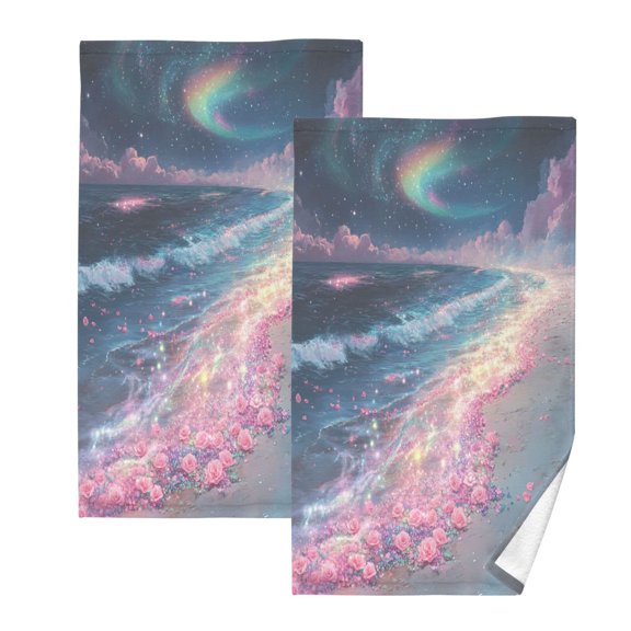 BZSMCE Face Towel Hand Towel Bath Towel Cotton Bath Towel Sets Hand Bath Towels Fashion Celestial Beach Dream Pattern
