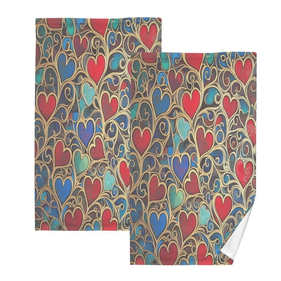 BZSMCE Face Towel Hand Towel Bath Towel Cotton Bath Towel Sets Hand Bath Towels Fashion Lush Love Blooms Pattern