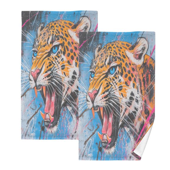BZSMCE Face Towel Hand Towel Bath Towel Cotton Bath Towel Sets Hand Bath Towels Fashion Vivid Predator Pattern