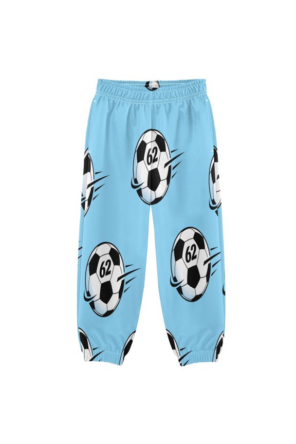 BZSMCE Fast Football Print Elastic Waist Jogger Pants Lightweight Wind Resistant Casual Athletic Trousers with Cuffed Ankles & Side Pockets