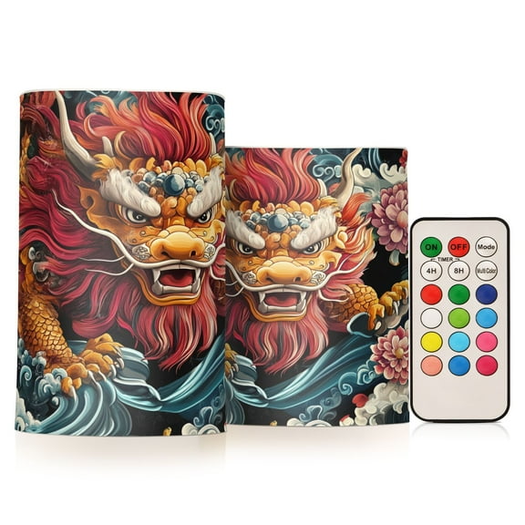 BZSMCE Flameless Candles LED Lights Anger Dragon Creativity Battery Candles