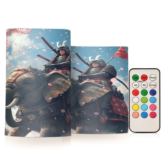 BZSMCE Flameless Candles LED Lights Anime Elephant Knight Creativity Battery Candles
