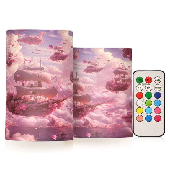 BZSMCE Flameless Candles LED Lights Boat Of Flower Creativity Battery Candles