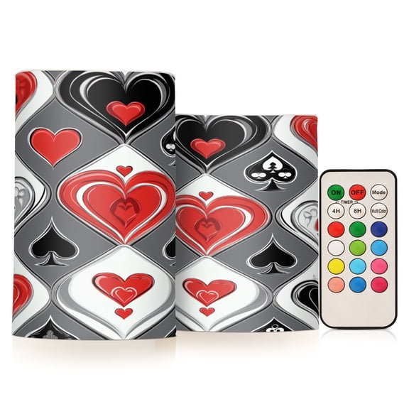 BZSMCE Flameless Candles LED Lights Cardinal Hearts Creativity Battery Candles